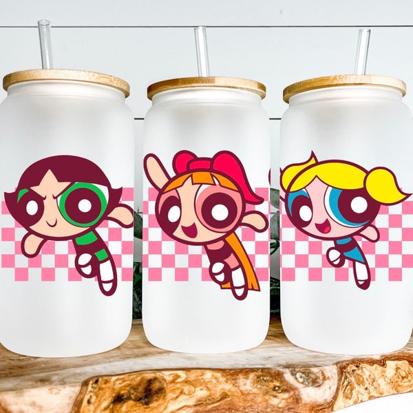 Powerpuff Girls Glass Cup