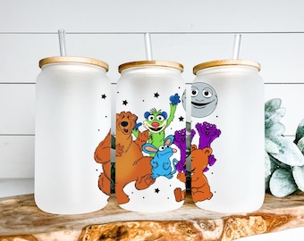 Taza de cristal de Cartoon Bear & Friends
