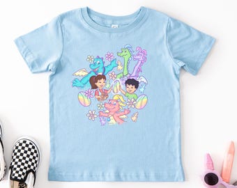 Camiseta de talla infantil de Flower Dragon Tales