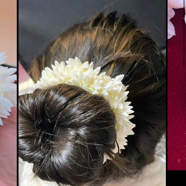 SET OF 3- Gajra Scrunchie Gajra Hair Band Hand Gajra Jasmine Flower Hair Tie Henna gajra Artificial jasmine Wrist Gajra