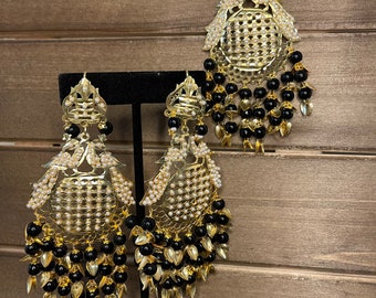 Jadau Earrings and Tikka Set: Indian Jewelry