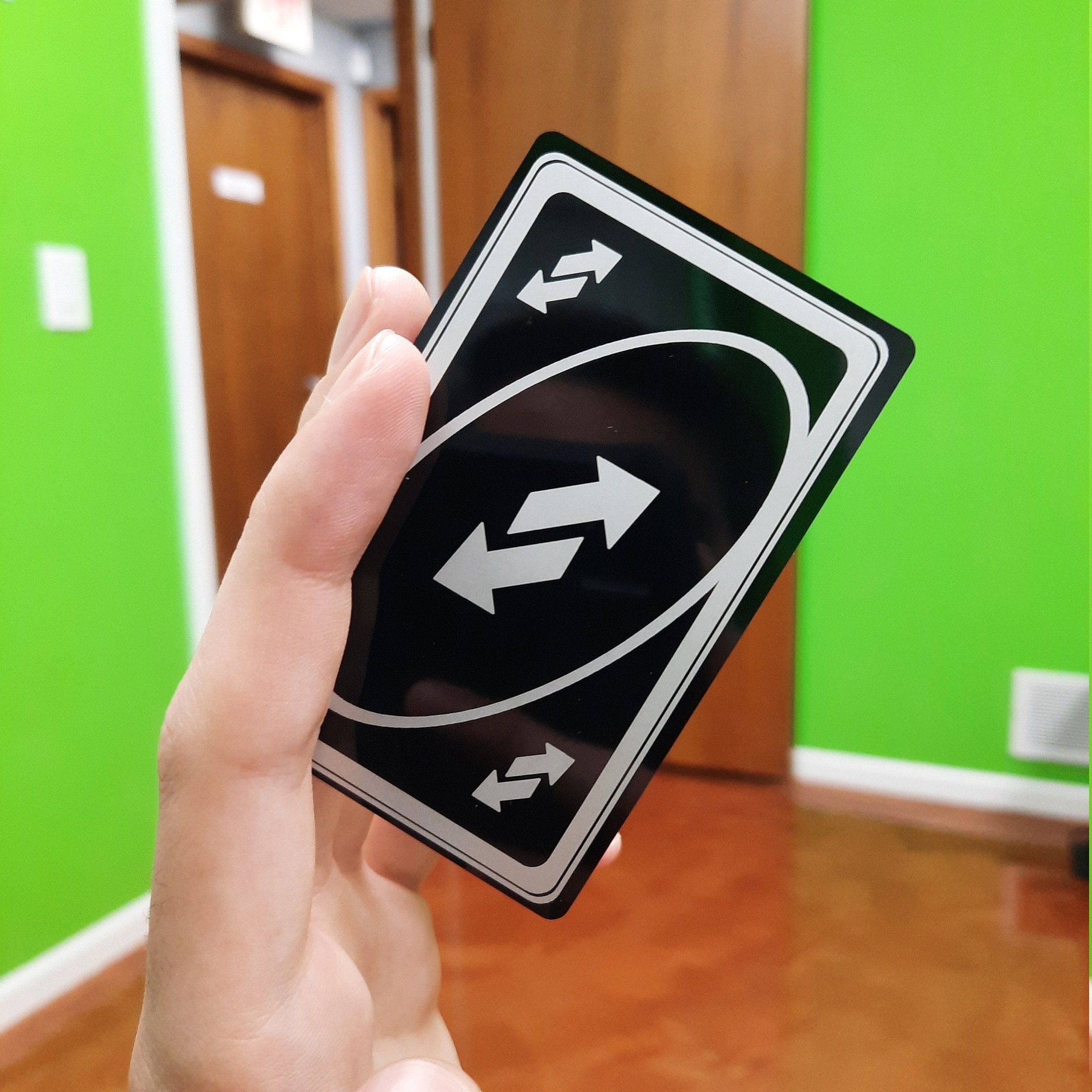 DOUBLE SIDED Metal Reverse Card Aluminum Throwing Card Metal No U Card ...