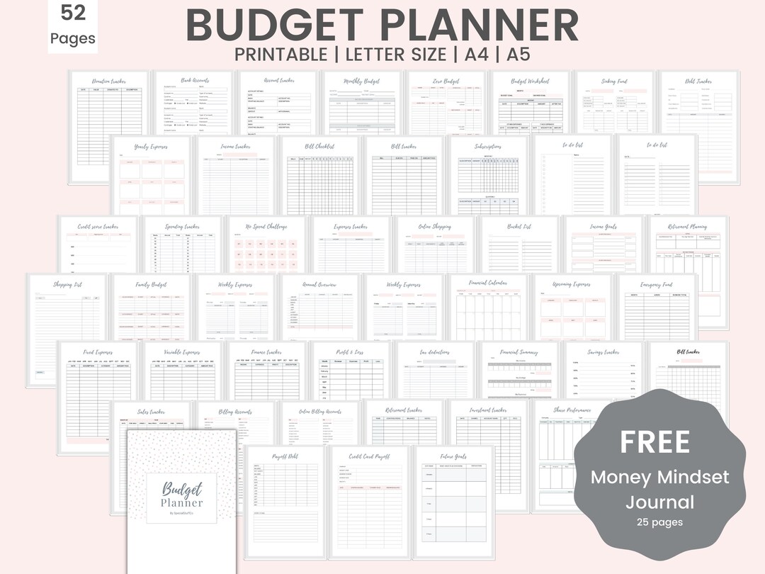 budget-planner-printable-budget-planner-kit-digital-etsy