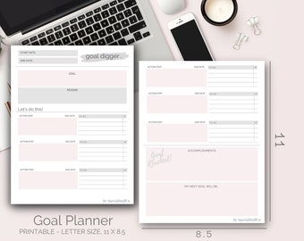 GOAL PLANNER ~ printable or digitally fillable