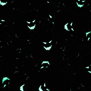 Glow In The Dark Jack O Lantern Black Cat With Pumpkins Spooky Halloween GITD Waterproof Matte Vinyl Die Cut Sticker 3 Inch image 7