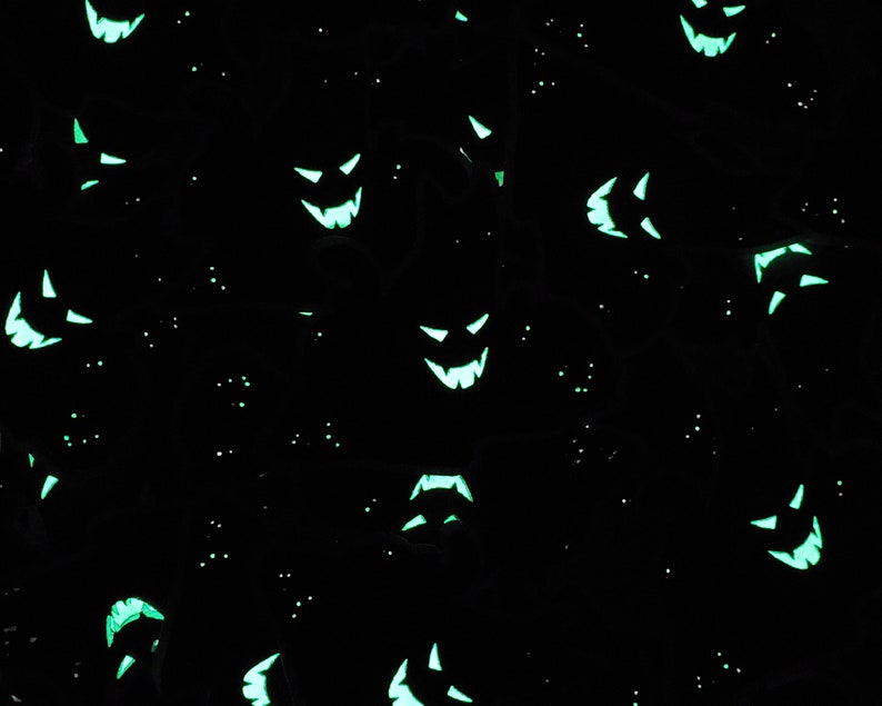 Glow In The Dark Jack O Lantern Black Cat With Pumpkins Spooky Halloween GITD Waterproof Matte Vinyl Die Cut Sticker 3 Inch image 7