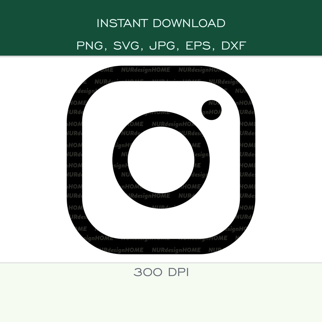 Instagram Icon Social Media Svg Png Dxf Eps Cut Files For