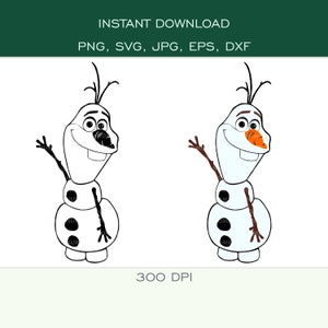 Olaf - SVG, PNG, DXF, jpg, eps - Frozen - Cut & Layered File for Cricut, Silhouette - 300dpi