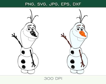 Olaf - SVG, PNG, DXF, jpg, eps - Frozen - Cut & Layered File for Cricut, Silhouette - 300dpi