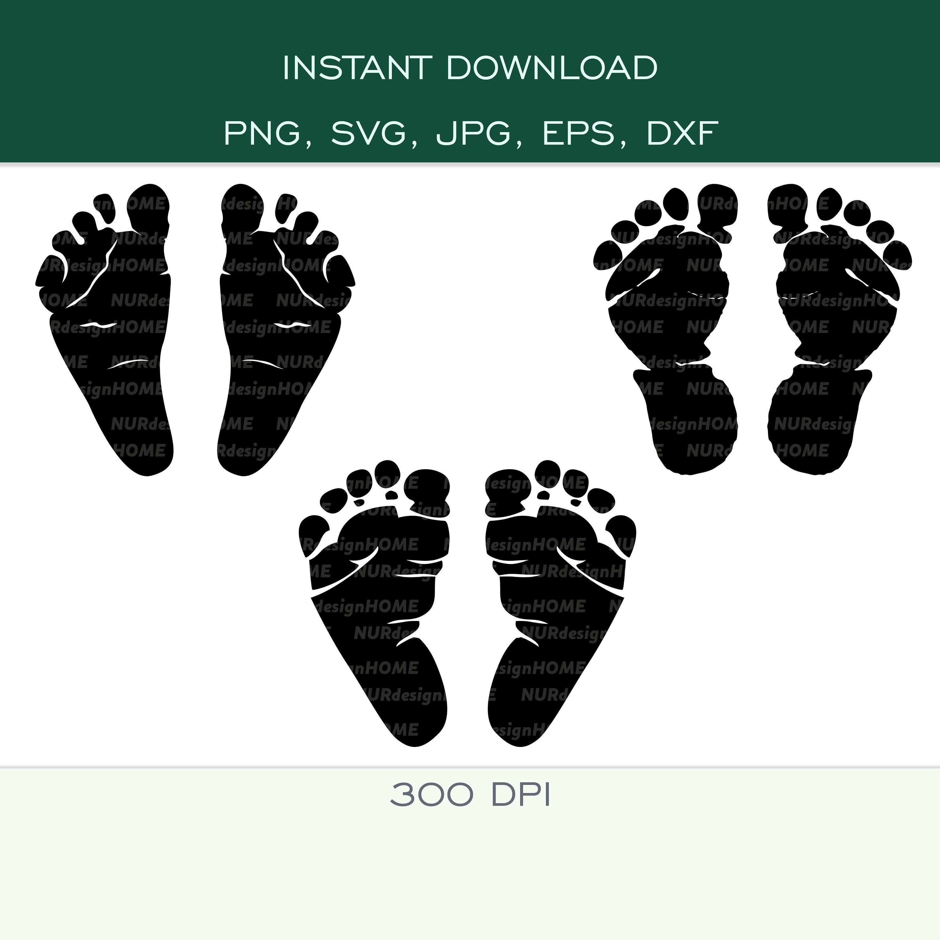 Baby Footprint Baby Feet Instant Download SVG PNG DXF Eps Jpg Cut baby-footprint-baby-feet-instant-download-svg-png-dxf-eps-jpg-cut
