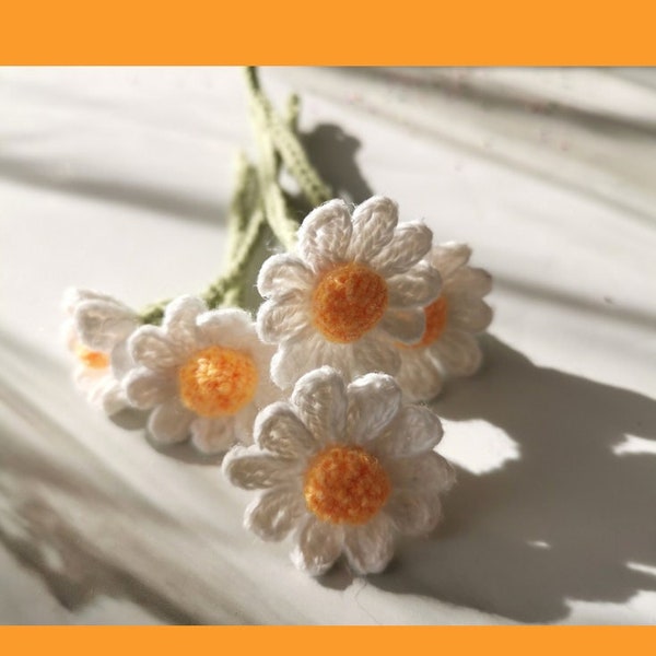 Crochet Video - DAISY mini bouquet step by step tutorial - Level 3