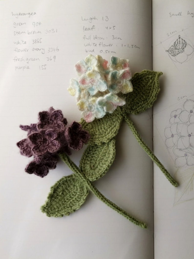 Crochet Pattern - HYDRANGEA Mini Flower Bouquet - Level 5 - Etsy