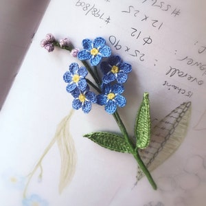 forever in bloom - forget me not crochet flower bouquet ✧˚ ༘ ⋆｡🌸˚ –  handicroft