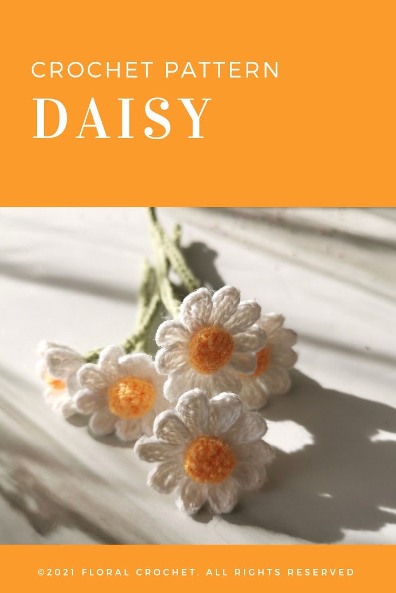 Crochet DAISY mini bouquet step by step video tutorial 