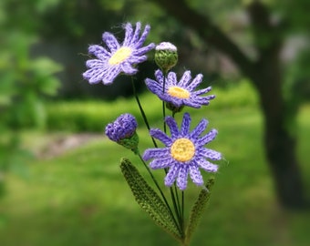 Crochet Pattern - ASTER Mini Flower Bouquet - Level 3