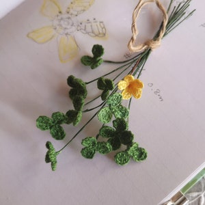 Crochet Video - CLOVER mini bouquet step by step tutorial - Level 2