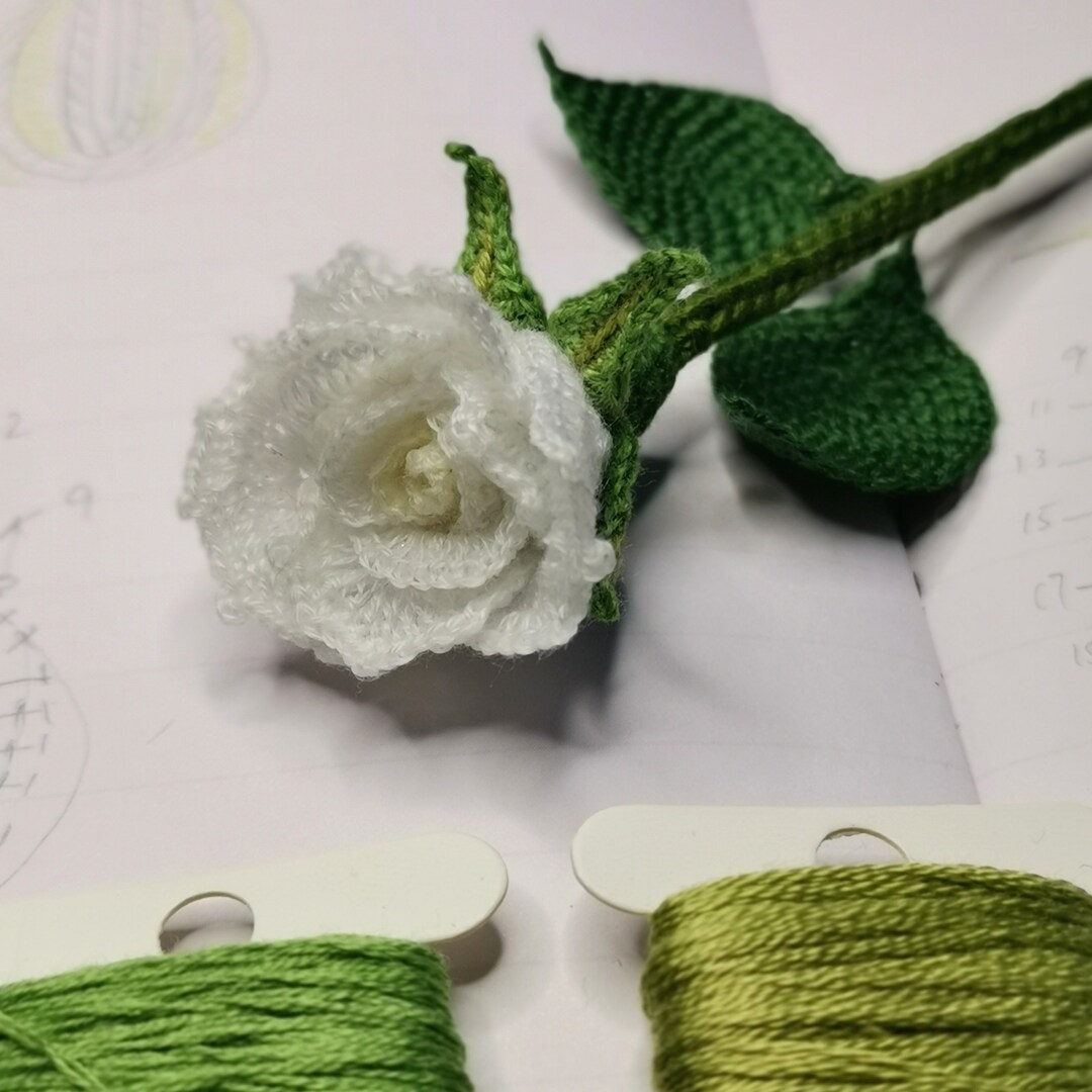 Mini Roses Crochet Pattern Digram Crochet Video - ROSE Mini Bouquet Step by Step Tutorial - Level 7 - Etsy