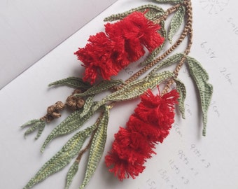 Crochet Pattern - BOTTLEBRUSH CLUSTER Mini Bouquet - Level 6