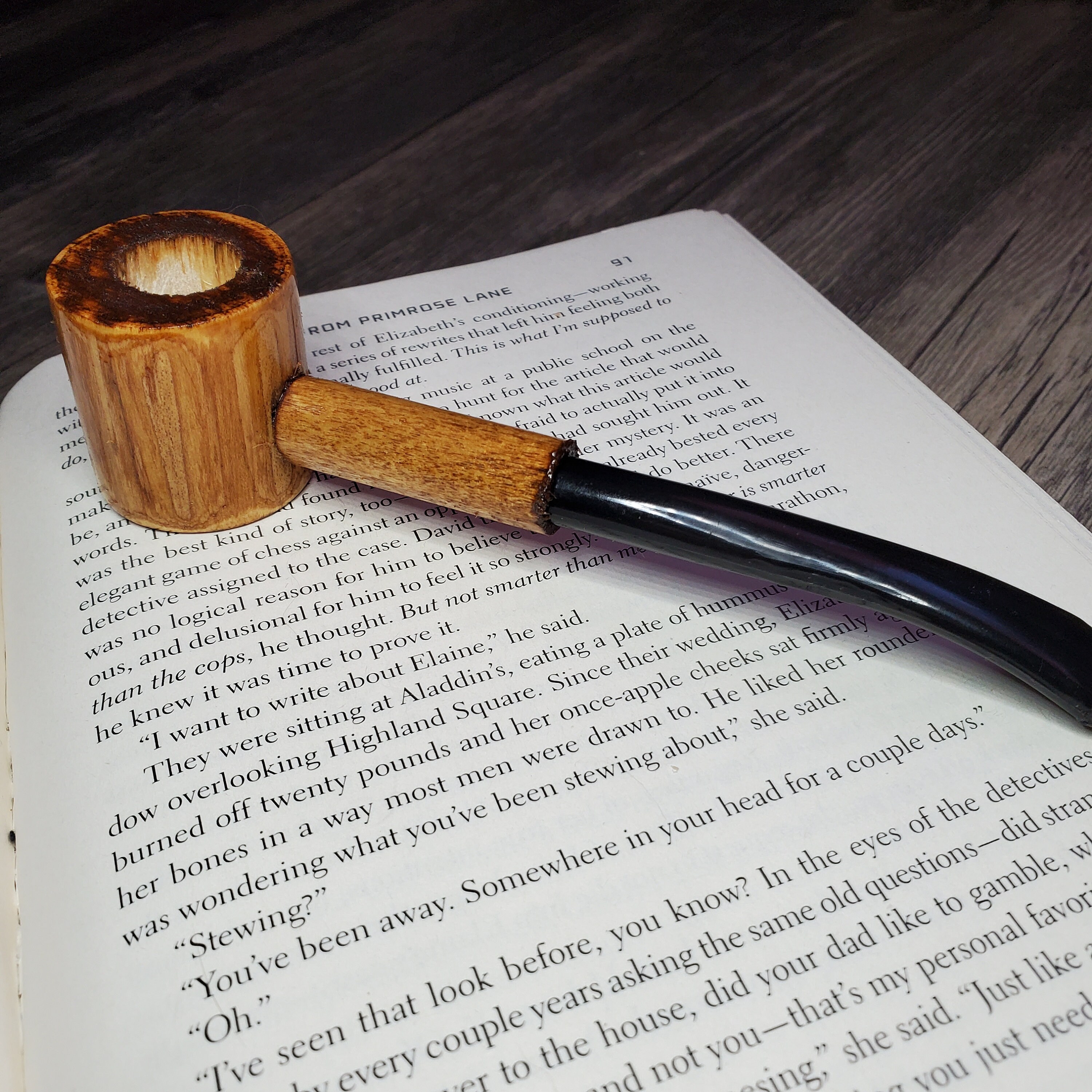 Beautiful Mahogany Stained Black Bit Hardwood Oak Briar Birch Tobacco Pipe,  Cherry Strawberry Wood Stained Natural Smoking Pipe Tobacco Pipe