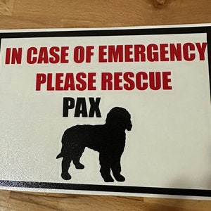 Pet Emergency Decal, Pet Emergency Sticker, In Case of Emergency, Pet Rescue Custom personalized vinyl sticker with breed and name