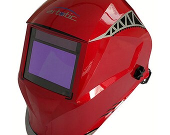 New Red Certified ANSI CSA CE Professional Multifunction Solar Powered Auto Darkening Welding Helmet+Grinding with 4 sensors