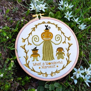 Over the Garden Wall inspired Enoch Pottsfield Cross Stitch Pattern: Autumn Harvest (PDF Download)