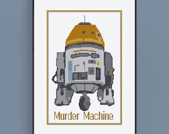 Star Wars rebels inspired Chopper the war criminal cross stitch pattern pdf download.