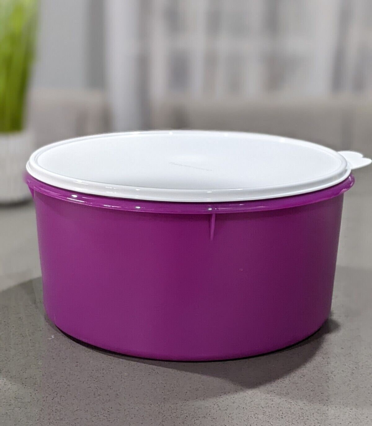 TUPPERWARE TO GO LUNCH ROUND WITH COMPARTMENTS PURPLE EEUC