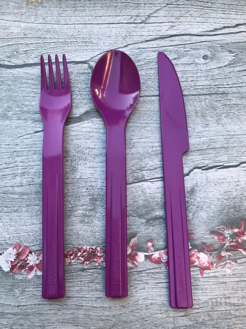Tupperware Outdoor Dining Snap Together Cutlery Knife Spoon Etsy