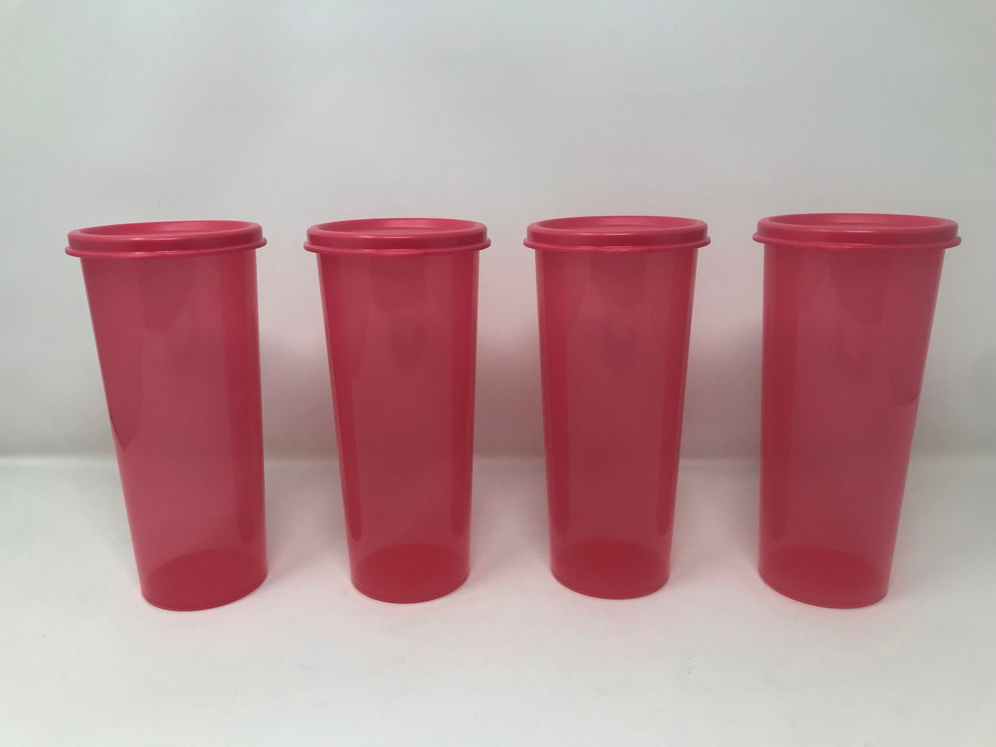 New Vintage Style TUPPERWARE TUMBLERS with Seals 16oz Set