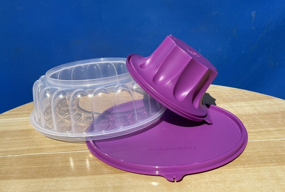 Tupperware Large Gelatin Jello Jelring Mold 6 Cup Purple Etsy