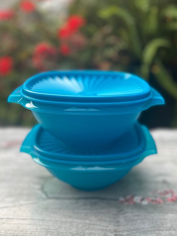 Tupperware Servalier Bowls 30 pc Set Aqua Blue & Teal Green Shades New