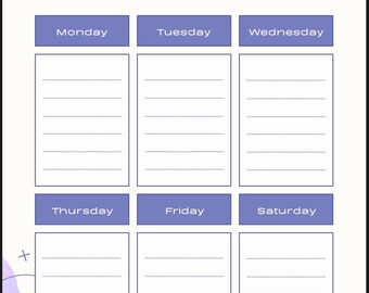 Purple digital planner