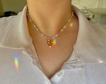 Dainty Strawberry Trendy Aesthetic Necklace