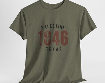 Vintage Palestina Texas T-shirt: 1846 historisk T-shirt