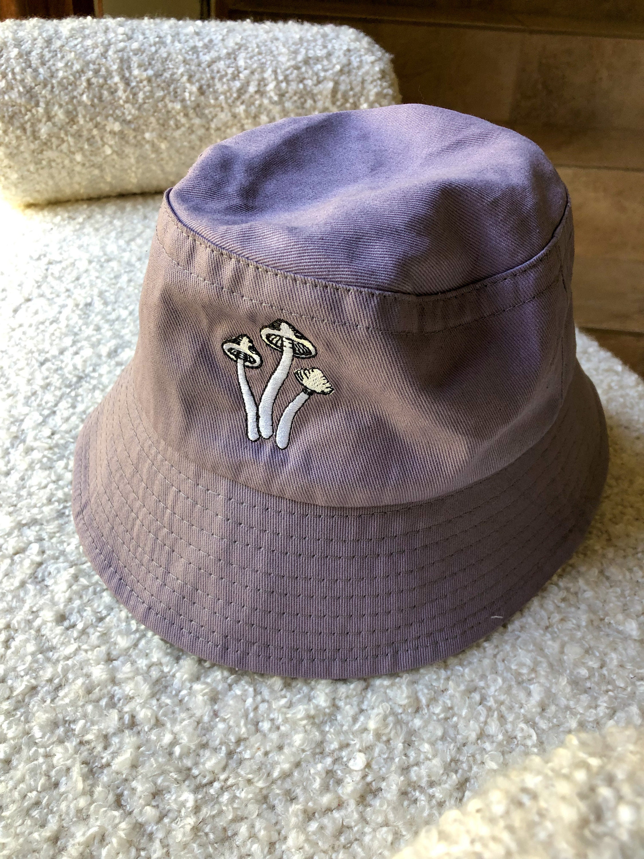 Mushroom Lilac Bucket Hat Streetwear 