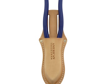 American Tradesman 635 Leather Aviation Snip Holder Holster Tool Pouch - Tan