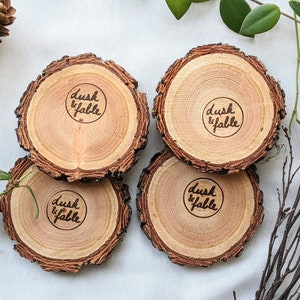 Westcoast Trees Coaster Set, Pyrography - Etsy