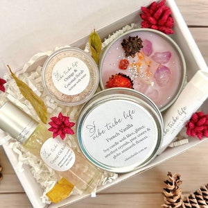 BOX OF HAPPINESS Self Care Gift Hamper Set | Pamper Self Care Christmas Gift Box | Bath Beauty Spa Relaxation Gifts for Her | Self Care