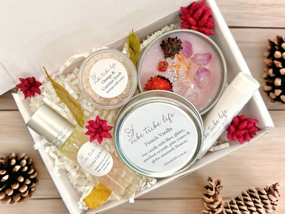 BOX OF HAPPINESS Self Care Gift Hamper Set Pamper Self Care Christmas Gift  Box Bath Beauty Spa Relaxation Gifts for Her Self Care 