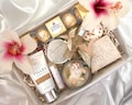 GIFT BOX for loved one: Self Care Hamper with Soy Candle, Artisan Soap, Chocolates product logo