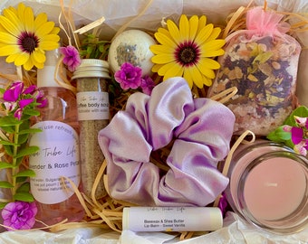 Personalised Lavender Calming Self Care Gift Box | Natural Self Care Hamper | Spa Gift Set | Pamper Gifts For Her | Birthday Gift
