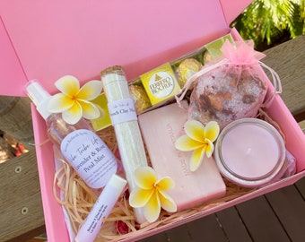 ROSE VANILLA | Self Care Gift Set Hamper | Pamper Spa Day at Home Birthday Gift Bundle | Bath & Beauty Gifts for Her | Self Care Box Kit