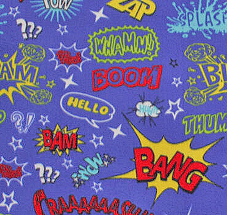 Fleece Action Words 100 Polyester Blizzard Fleeceby the Etsy