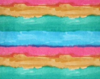 Fleece-By-The-Yard- Blue & Green Watercolor, Anti Pill Fleece- 100% Polyester