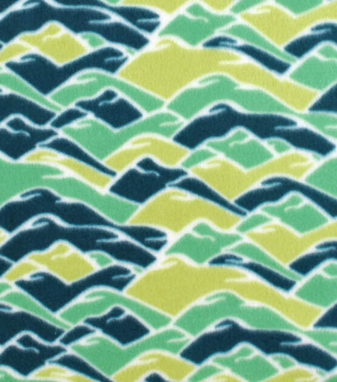 Fleece Green Mountains, 100 Polyester Blizzard Fleeceby the Yard Etsy