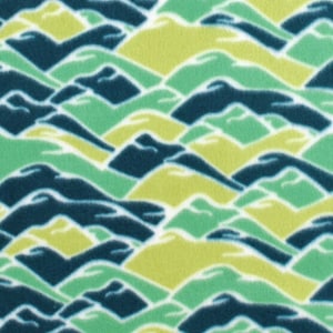 Fleece-By-the-Yard-Green Mountains, 100% Polyester Blizzard Fleece-