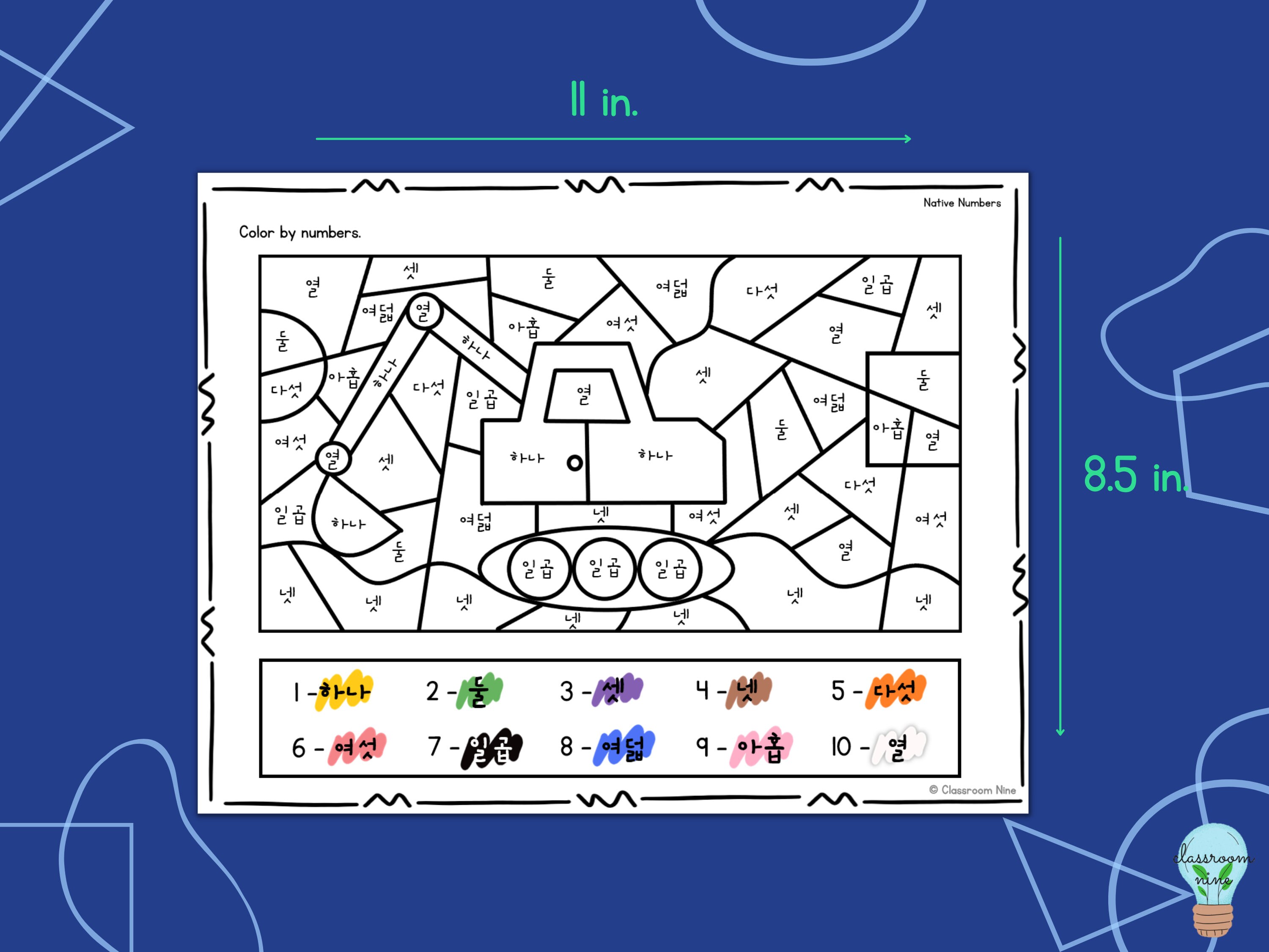 Color by Number - Sino & Native Numbers - Etsy