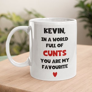 Funny world full of cunts Mug, Joke Secret Santa, work secret Santa for him, work secret santa her, hard to buy for Christmas gift