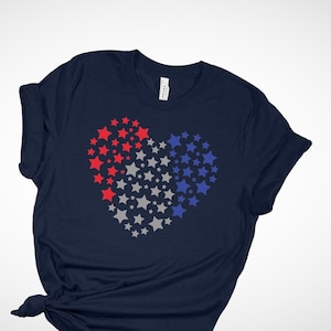 USA Heart Shirt, 4th of July Shirt, Family Matching Shirt, Stars And Stripes Shirt, Independence Day Shirt, 4th July Gift, USA Summer Shirt